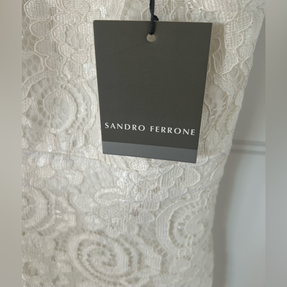 Purchased in Rome - Sandro Ferrone Roma - White Lace Dress - IT 46 (US 8-10) NWT